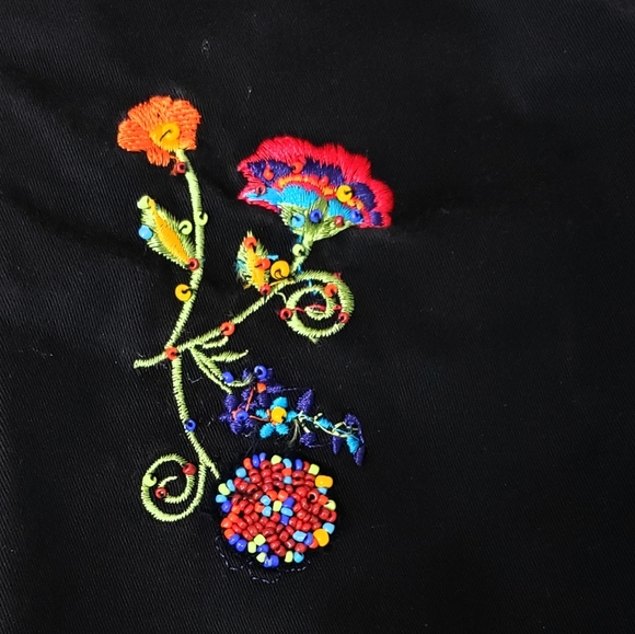 🎈😊 COPPER KEY Embroidered & Beaded Black Jeans // (CHILD) - Picture 4 of 8